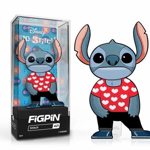 Lilo & Stitch Stitch in Lilo Heart Shirt FiGPiN Enamel Pin: